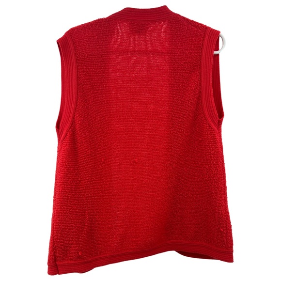 Fire Island red blazer and sleeveless open front cardigan set 13/14 vintage 70s - Picture 5 of 14